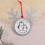 Penguins - Glitter Reindeer Ornament - GOTShirts