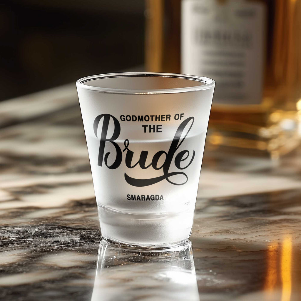 Godmother Of The Bride - Frosted Shot Glass - GOTShirts
