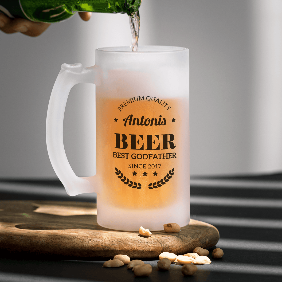Premium Quality Godfather - Frosted Beer Glass - GOTShirts
