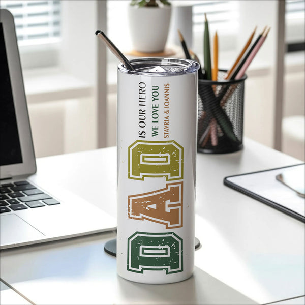 Stainless Steel Skinny Tumbler With Straw - GOTShirts