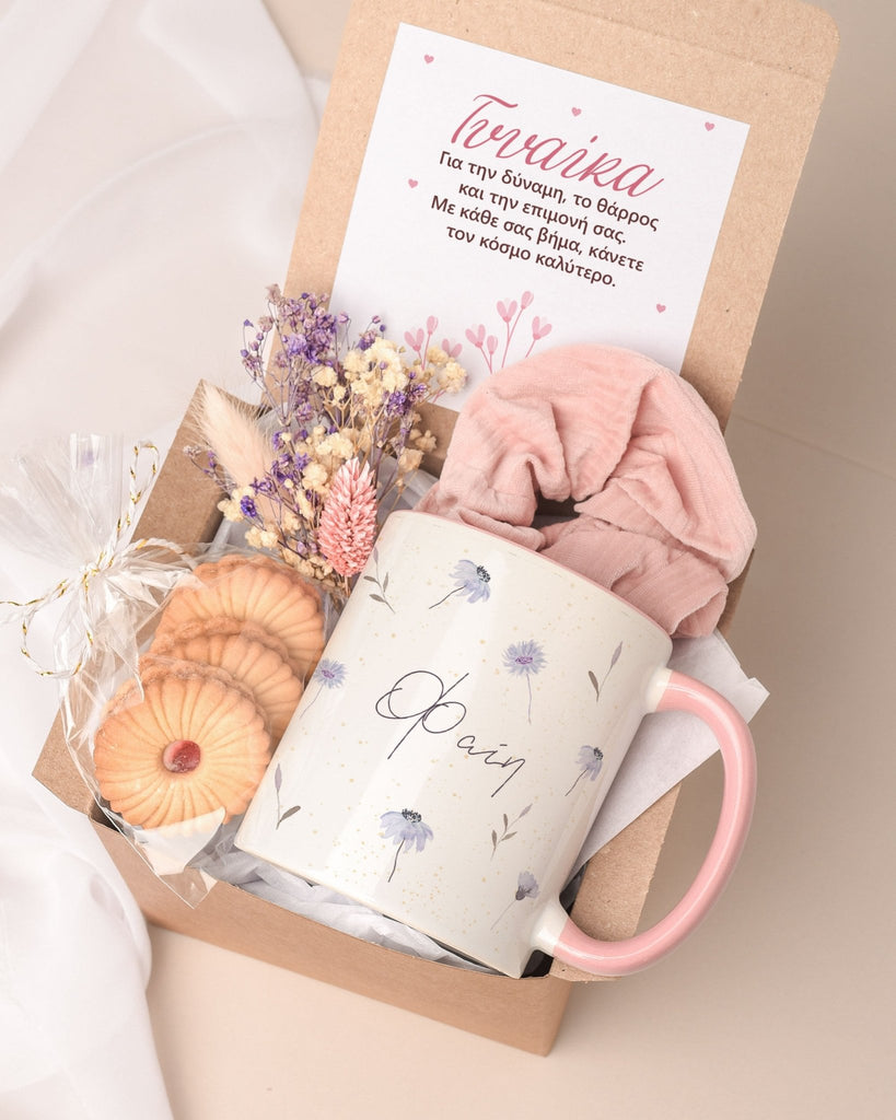 Purple Flowers - Pink Mug Gift Box - GOTShirts
