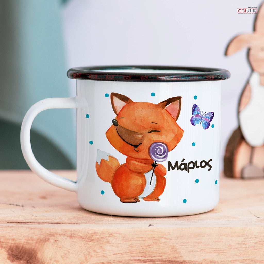 Spring Fox  - Stainless Steel Enamel Mug