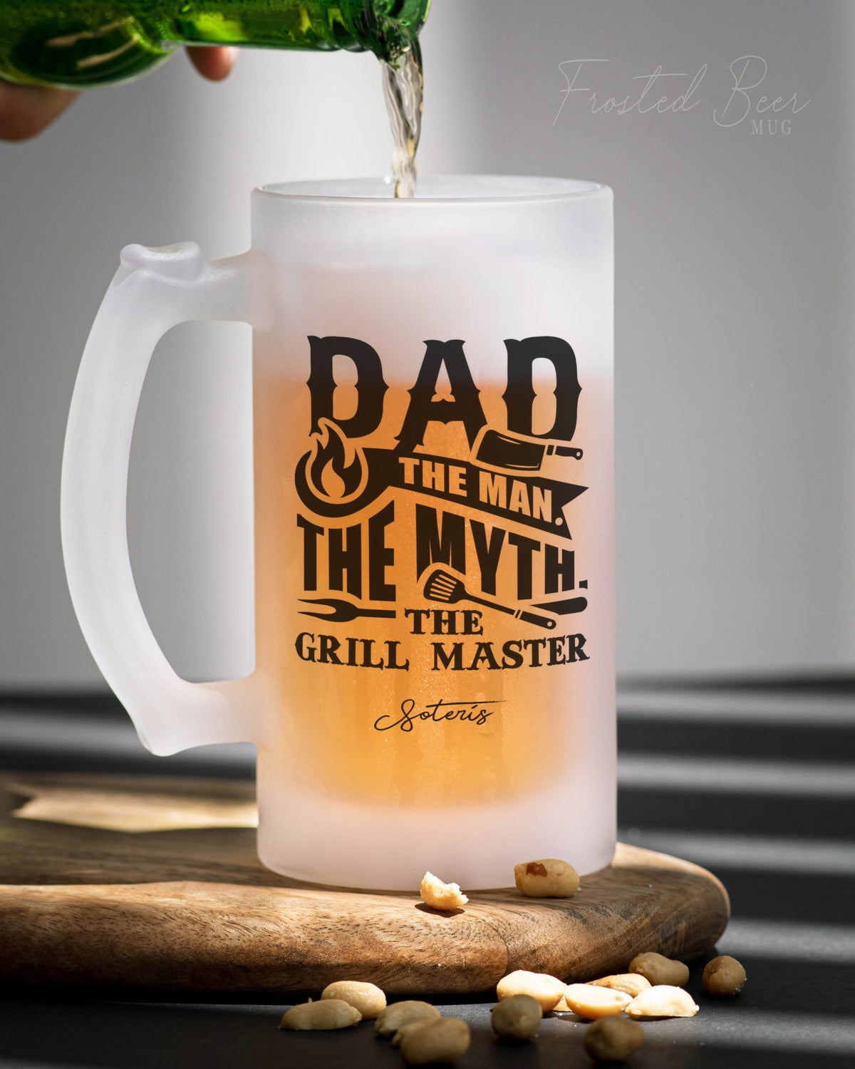The Myth, The Legend - Frosted Beer Glass - GOTShirts