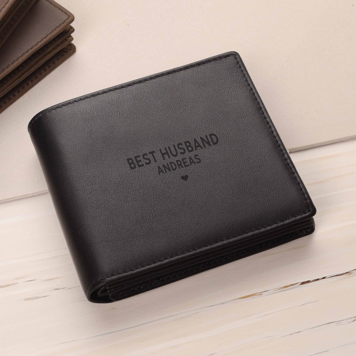 Best Husband - Men's Leather Wallet (Engraved) - GOTShirts