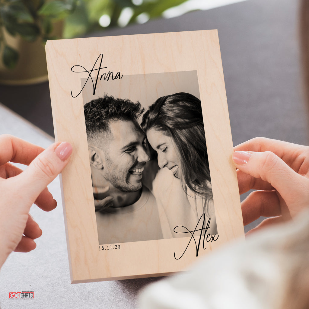 Black & White - Premium Natural Wood Frame - GOTShirts