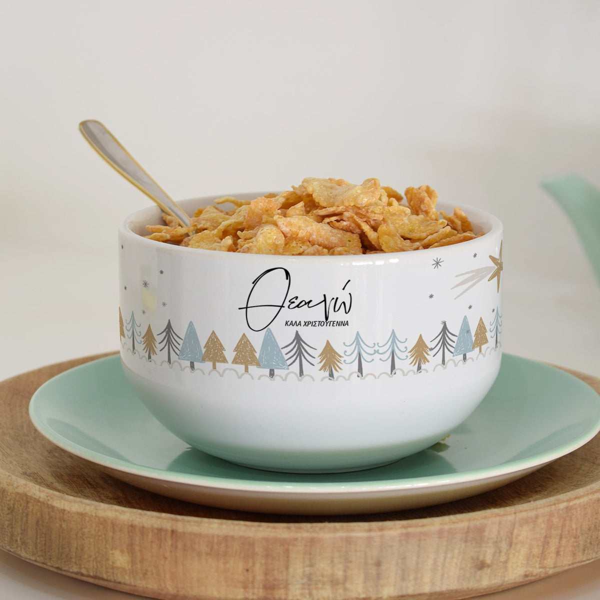 Christmas Trees Pattern - Ceramic Bowl - GOTShirts