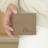 Capital & Name - Men's Leather Wallet (Engraved) - GOTShirts