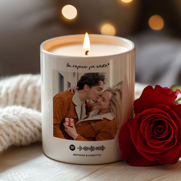 Personalized Ceramic Candle Holder With Scented Candle - GOTShirts