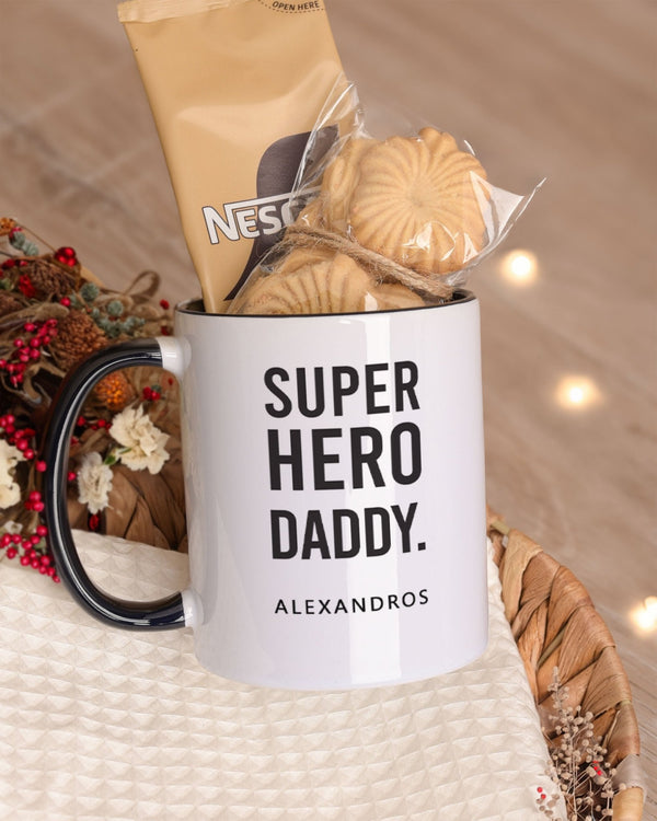 Super Hero Daddy - Black Mug Gift Box - GOTShirts