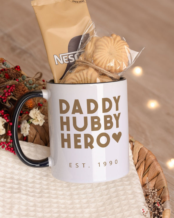 Daddy Hubby Hero - Black Mug Gift Box - GOTShirts
