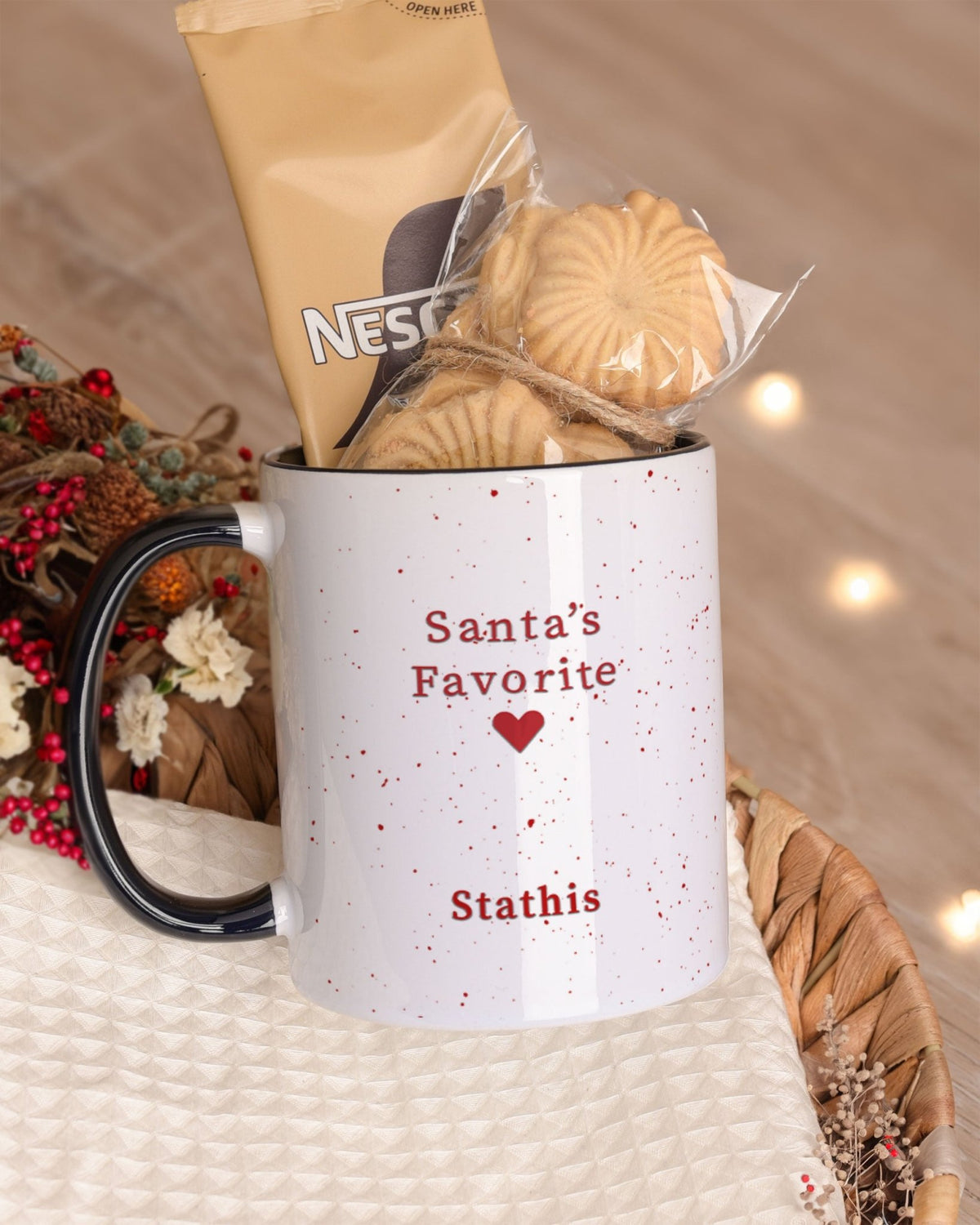 Santa's Favorite - Black Mug Gift Box - GOTShirts