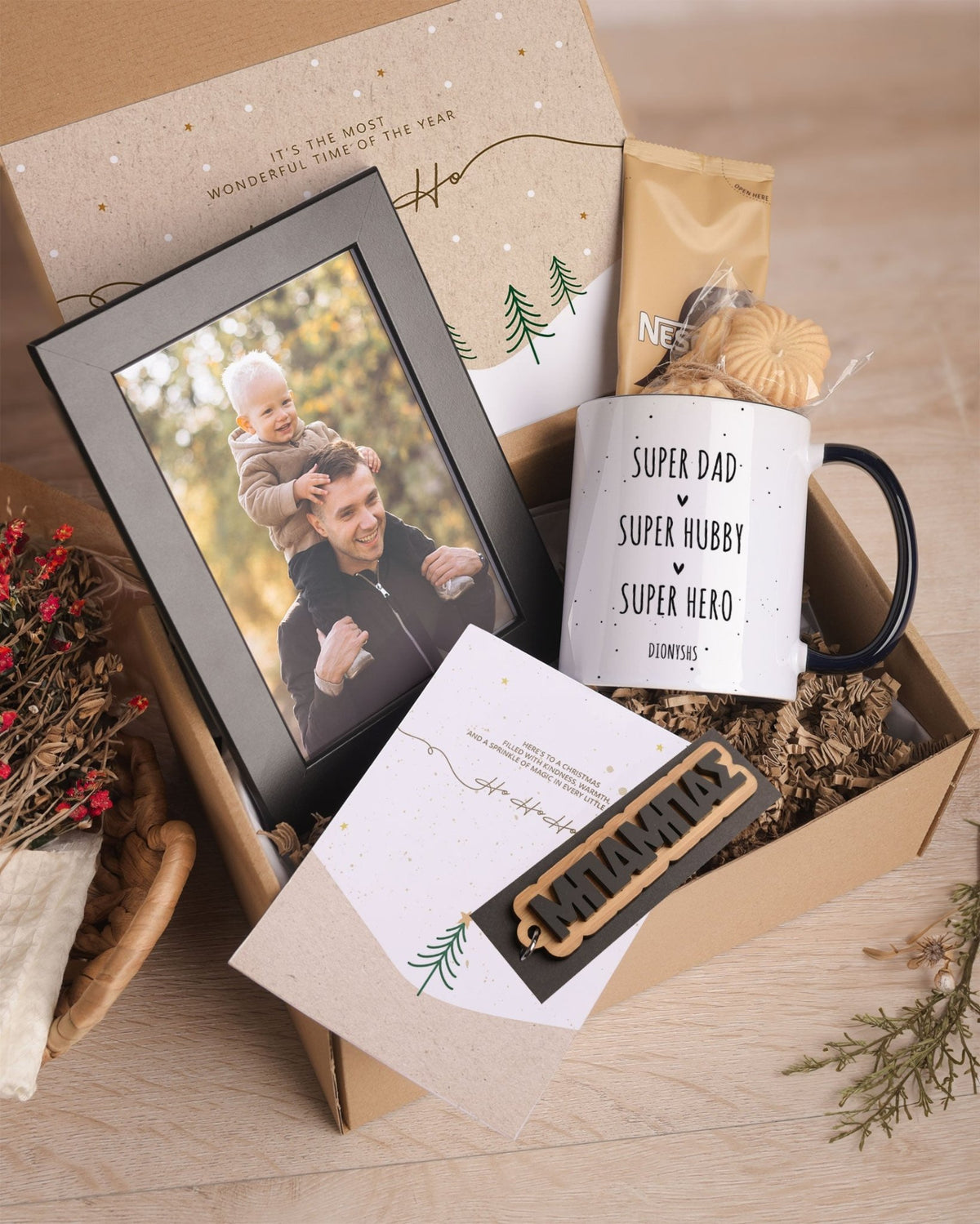 Super Dad, Hubby, Hero - Black Mug Gift Box - GOTShirts
