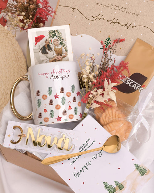 Christmas Pattern Godmother - Christmas Gold Gift Box - GOTShirts
