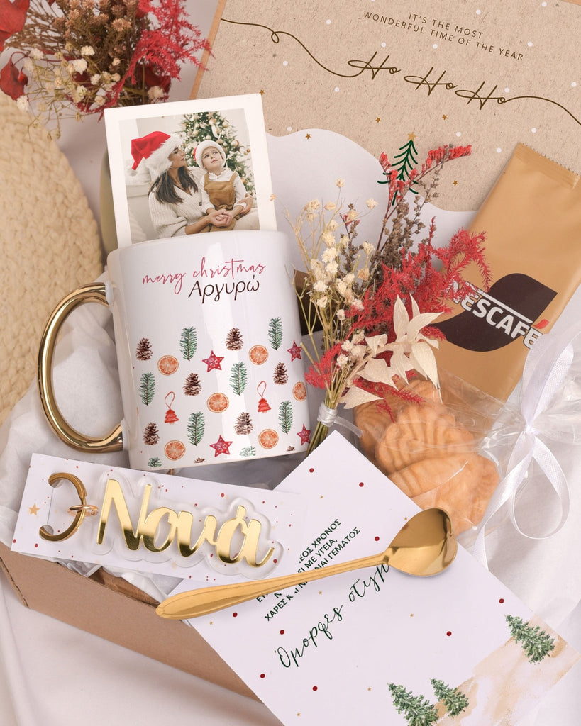 Christmas Pattern Godmother - Christmas Gold Gift Box - GOTShirts