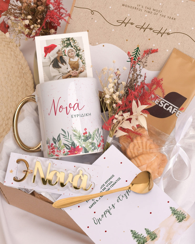 Watercolor Flowers Godmother - Christmas Gold Gift Box - GOTShirts