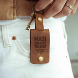Leather Engraved Keyring With Photo Inside - GOTShirts
