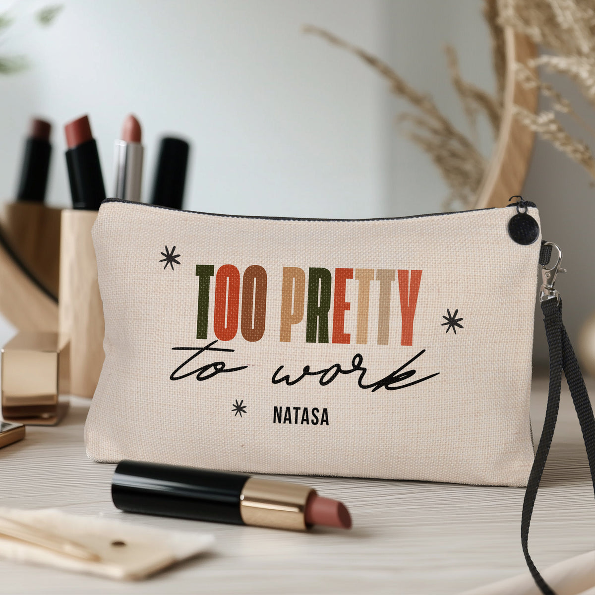 Too Pretty To Work With Stars - Makeup Bag Gift Box - GOTShirts