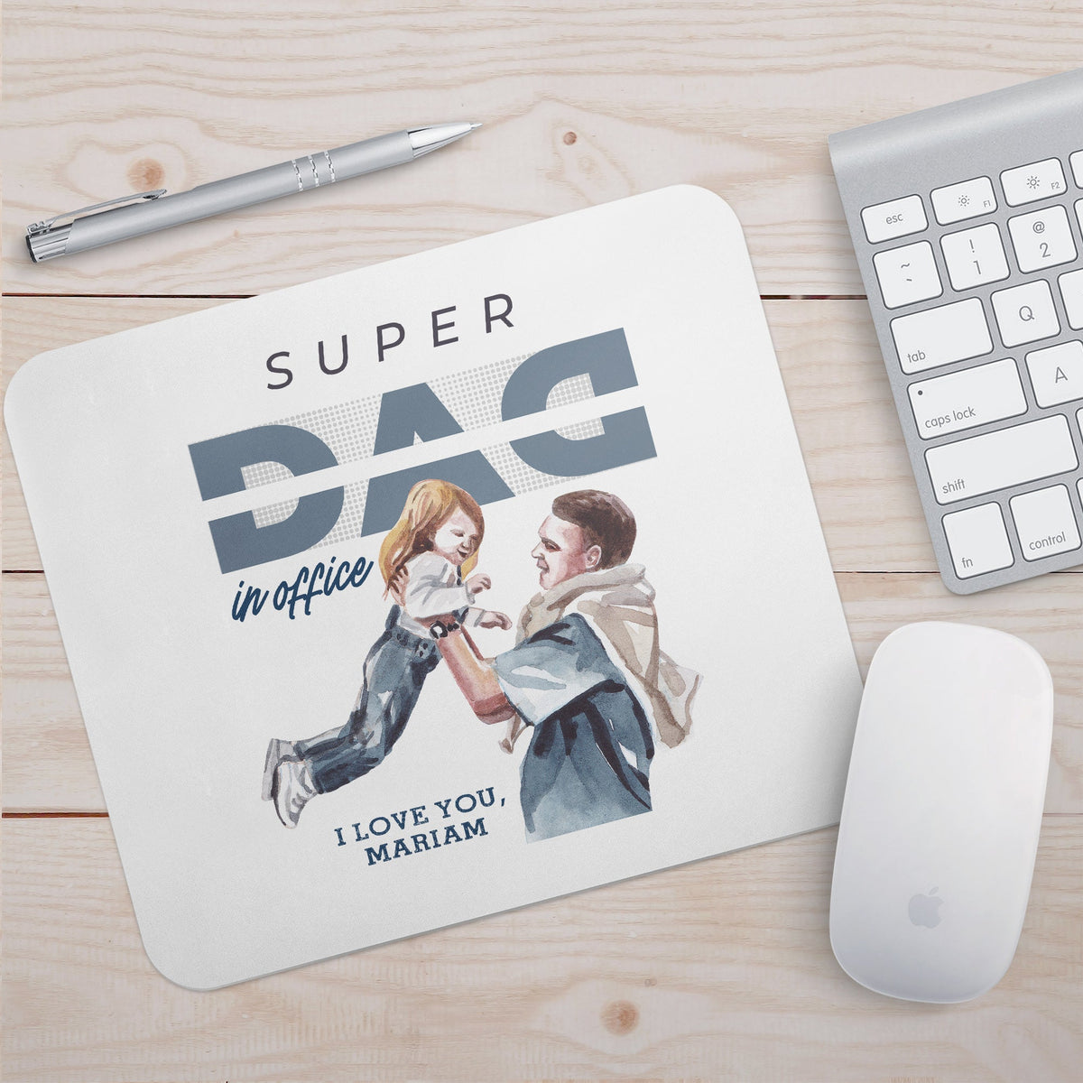 Super Dad In Office - Mousepad - GOTShirts