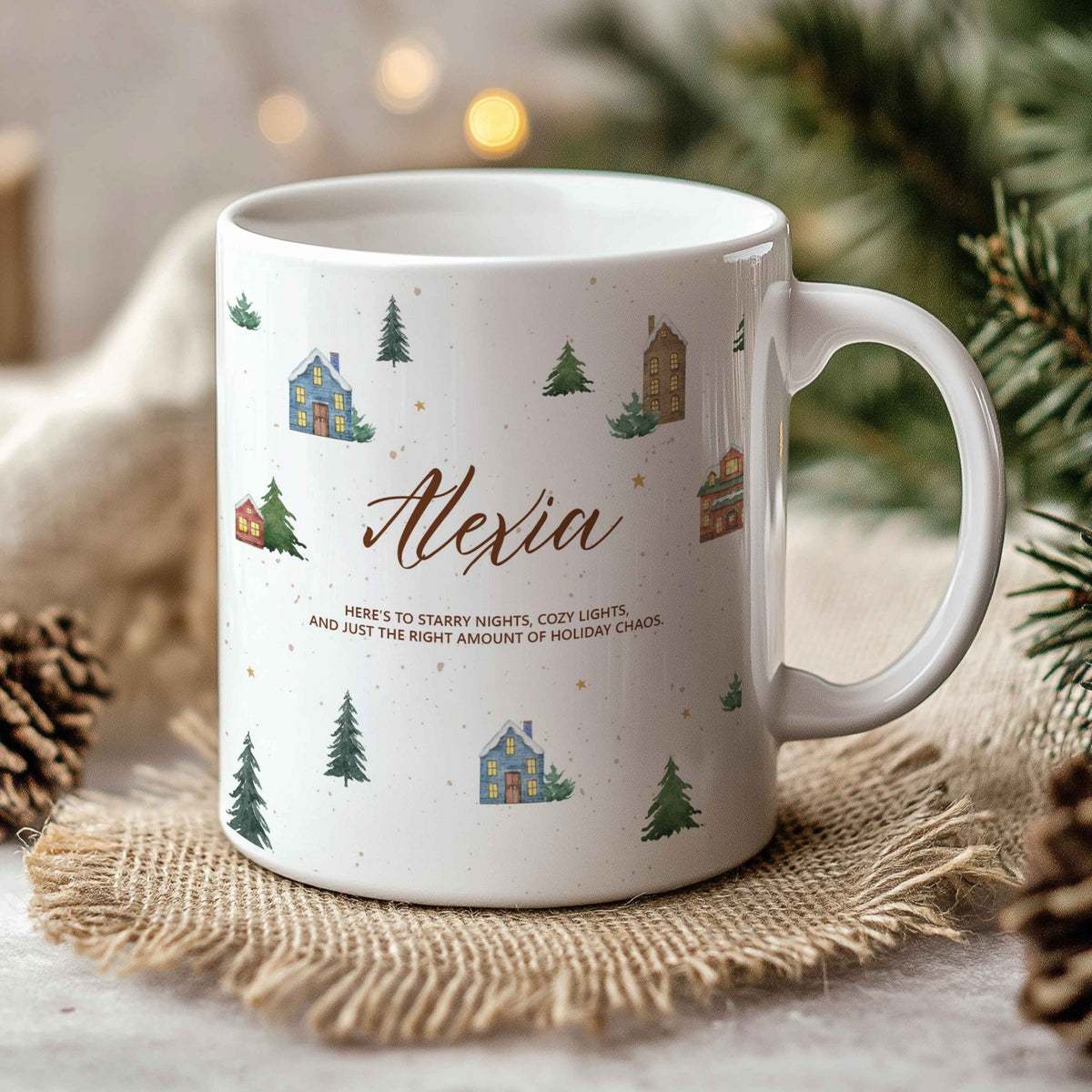 Christmas Pettern - Ceramic Mug 11oz & Coaster Gift Box - GOTShirts