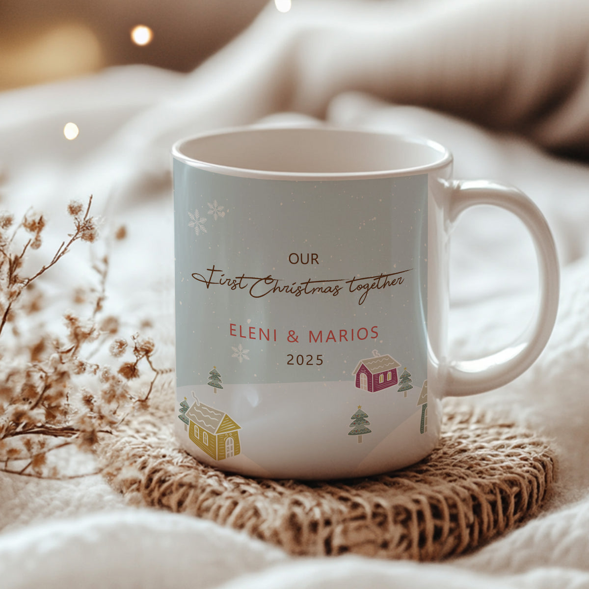 Our First Christmas Together - Ceramic Mug 11oz & Coaster Gift Box - GOTShirts