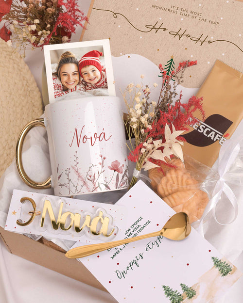 Pink Flowers Godmother - Christmas Gold Gift Box - GOTShirts