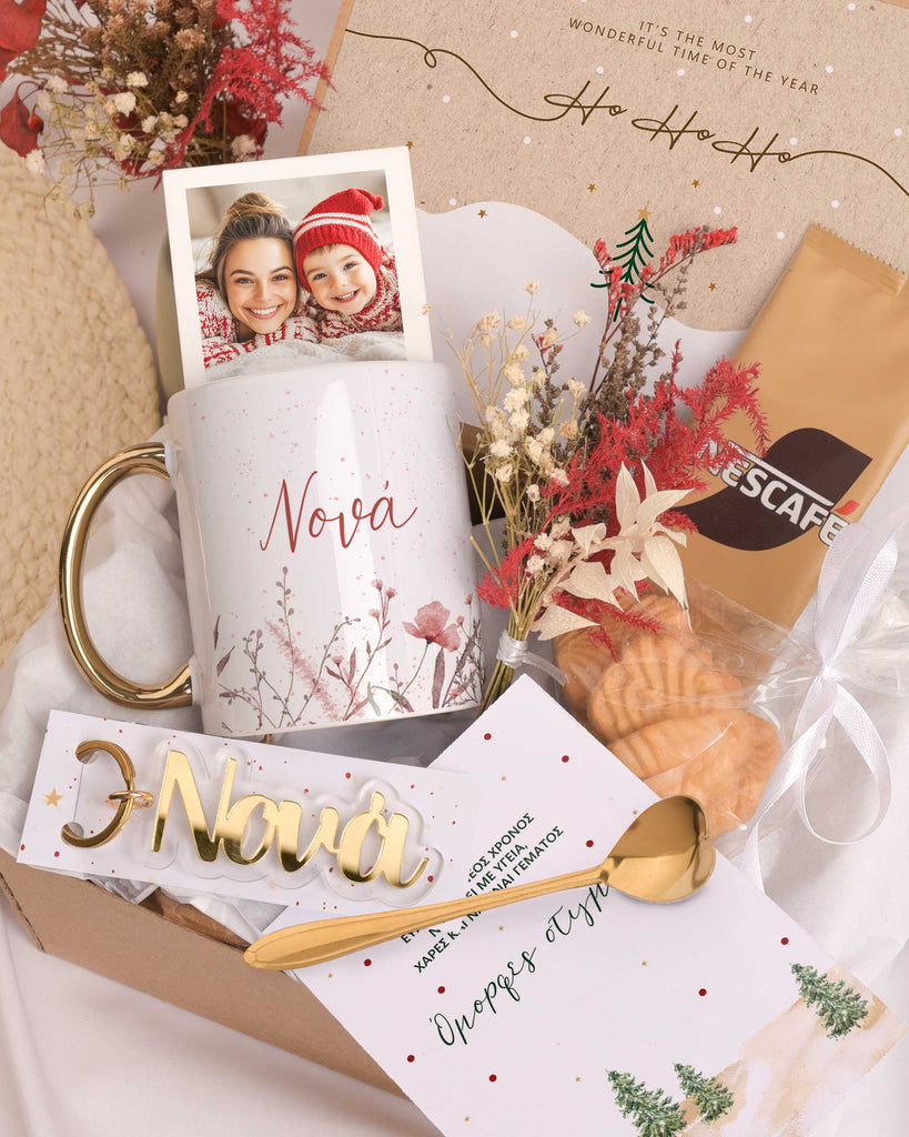 Pink Flowers Godmother - Christmas Gold Gift Box - GOTShirts