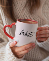 His - Heart Handle Mug - GOTShirts