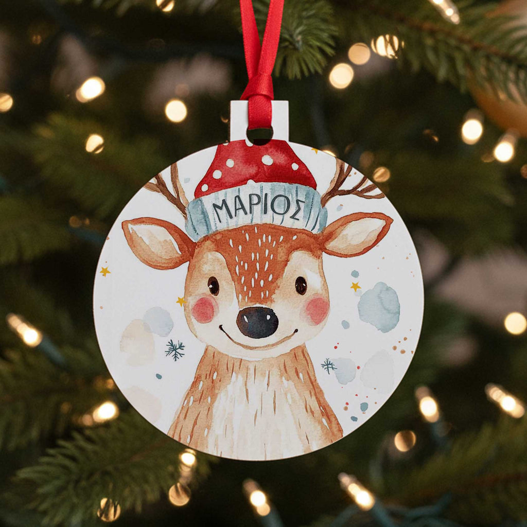 Christmas Cute Reindeer - Wooden Ornament - GOTShirts