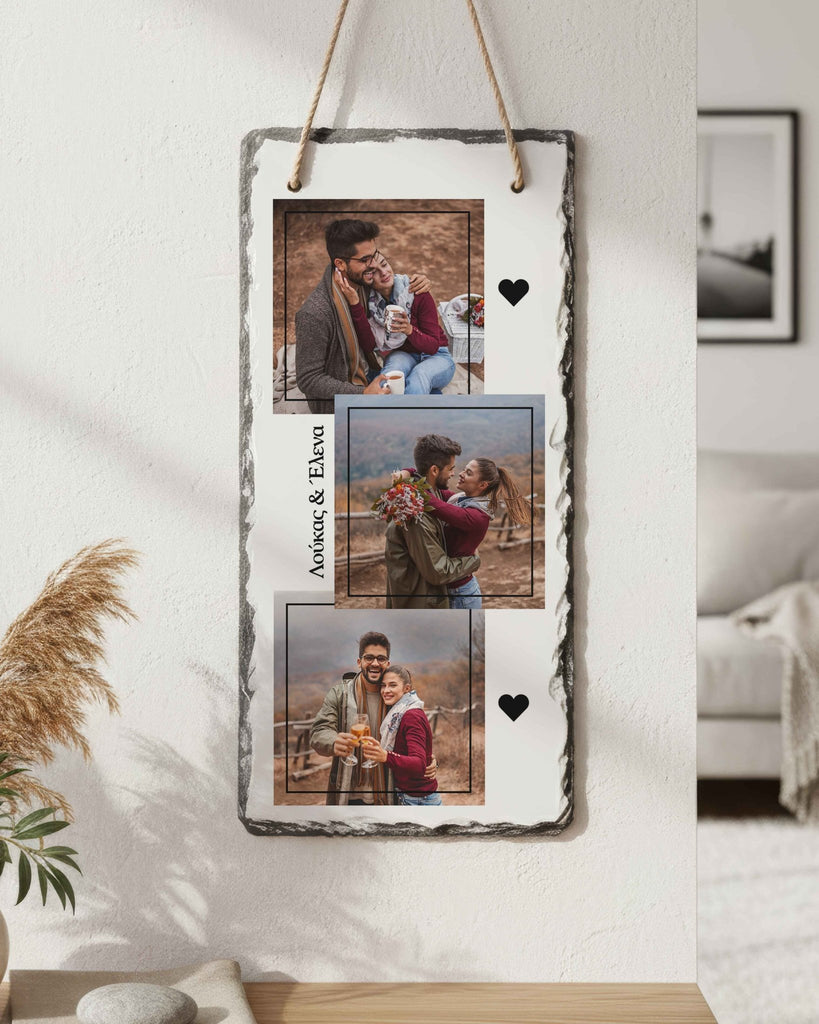 Names And Photos - Wall Hanging Rock Slate - GOTShirts