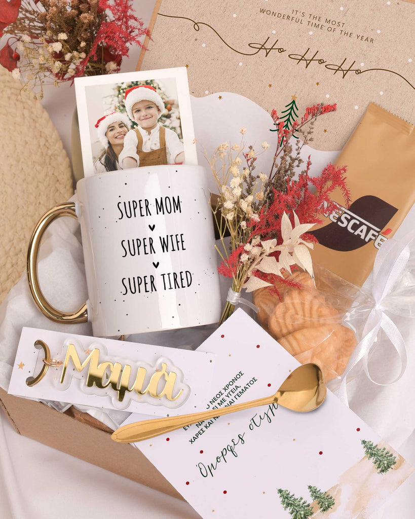 Super Mom - Christmas Gold Gift Box - GOTShirts