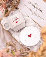 Name & Red Speckles - Coffee Mug & Coaster Set - GOTShirts