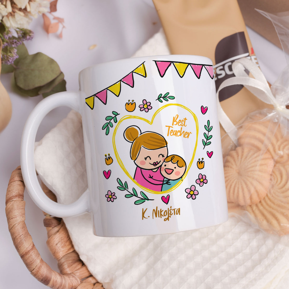 Best Teacher BOY - Ceramic Mug 11oz & Coaster Gift Box - GOTShirts