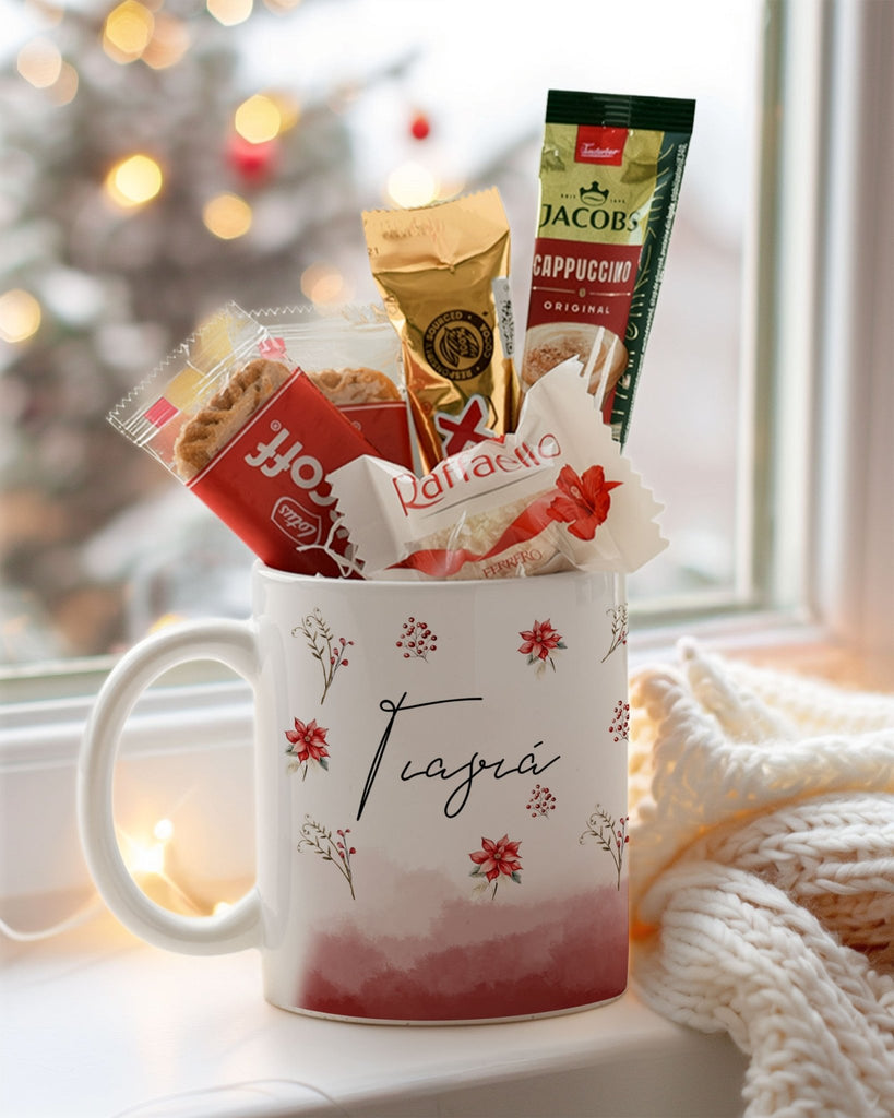 Red Pattern Grandma - Ceramic Mug Coffee Gift Set - GOTShirts