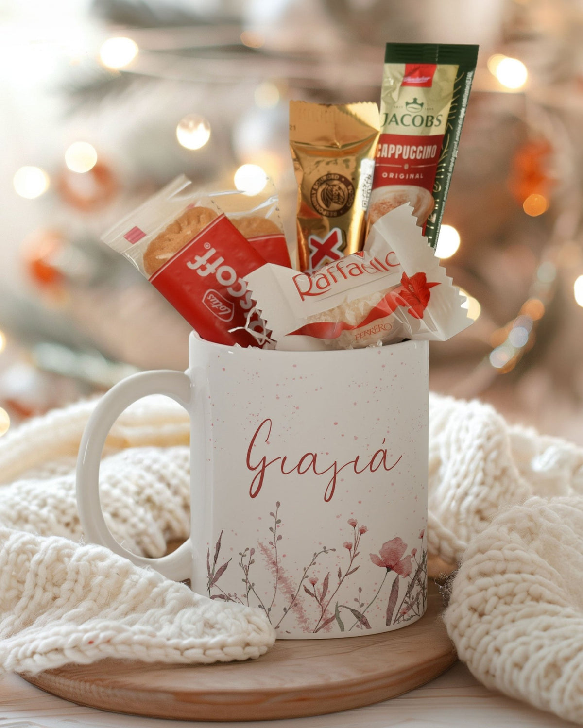 Pink Flowers - Ceramic Mug Coffee Gift Set - GOTShirts