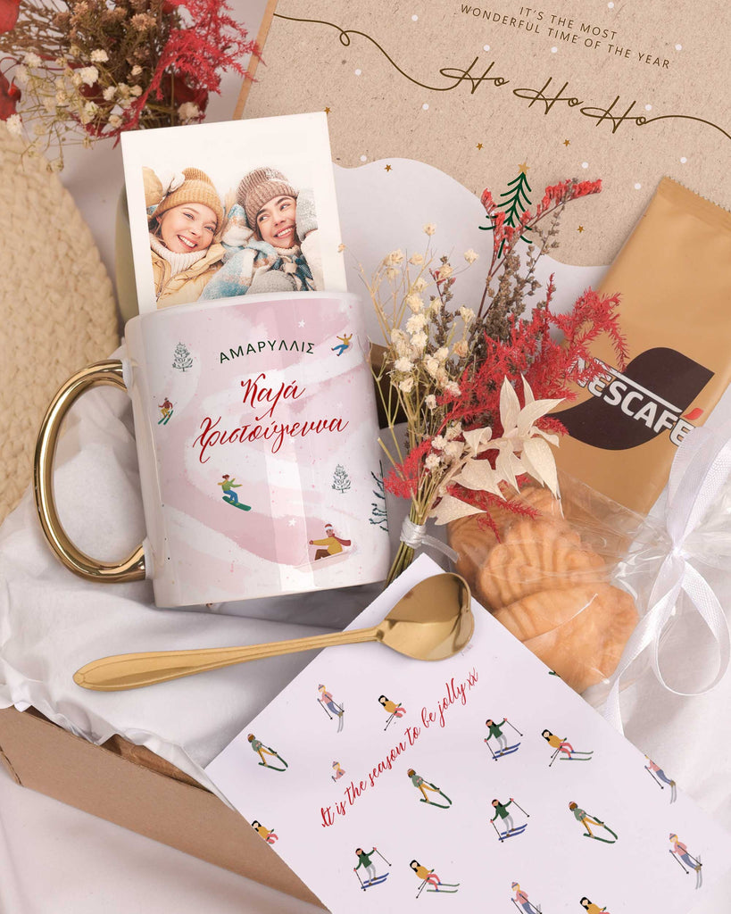 Pink Skiers - Secret Santa Gold Gift Box - GOTShirts