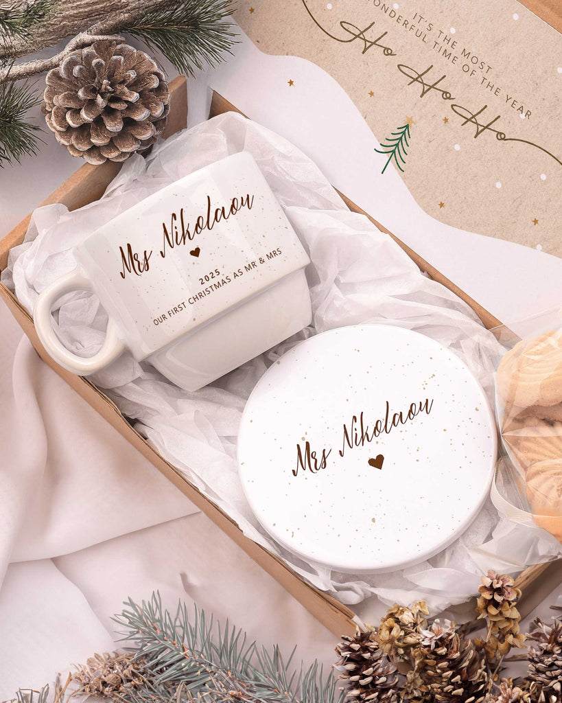 Our First Christmas, Mrs - Coffee Mug & Coaster Set - GOTShirts