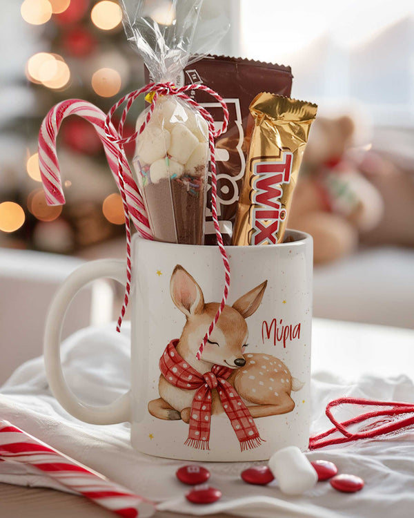 Winter Deer - Ceramic Mug Hot Chocolate Gift Set - GOTShirts