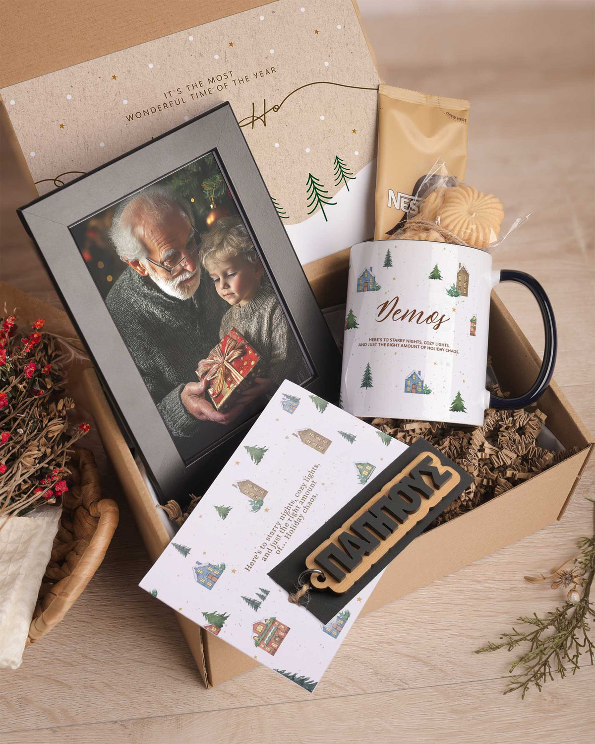 Christmas Pettern - Black Mug Gift Box - GOTShirts