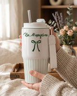 Pink Stripes - Tumbler With Portable Lid - GOTShirts