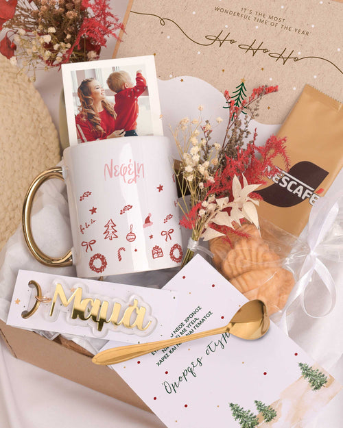 Red Pattern - Christmas Gold Gift Box - GOTShirts