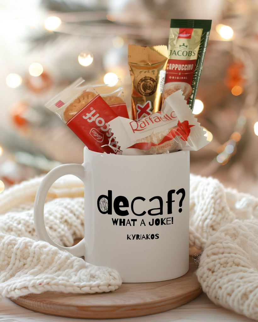 Decaf? What A Joke - Ceramic Mug Coffee Gift Set - GOTShirts