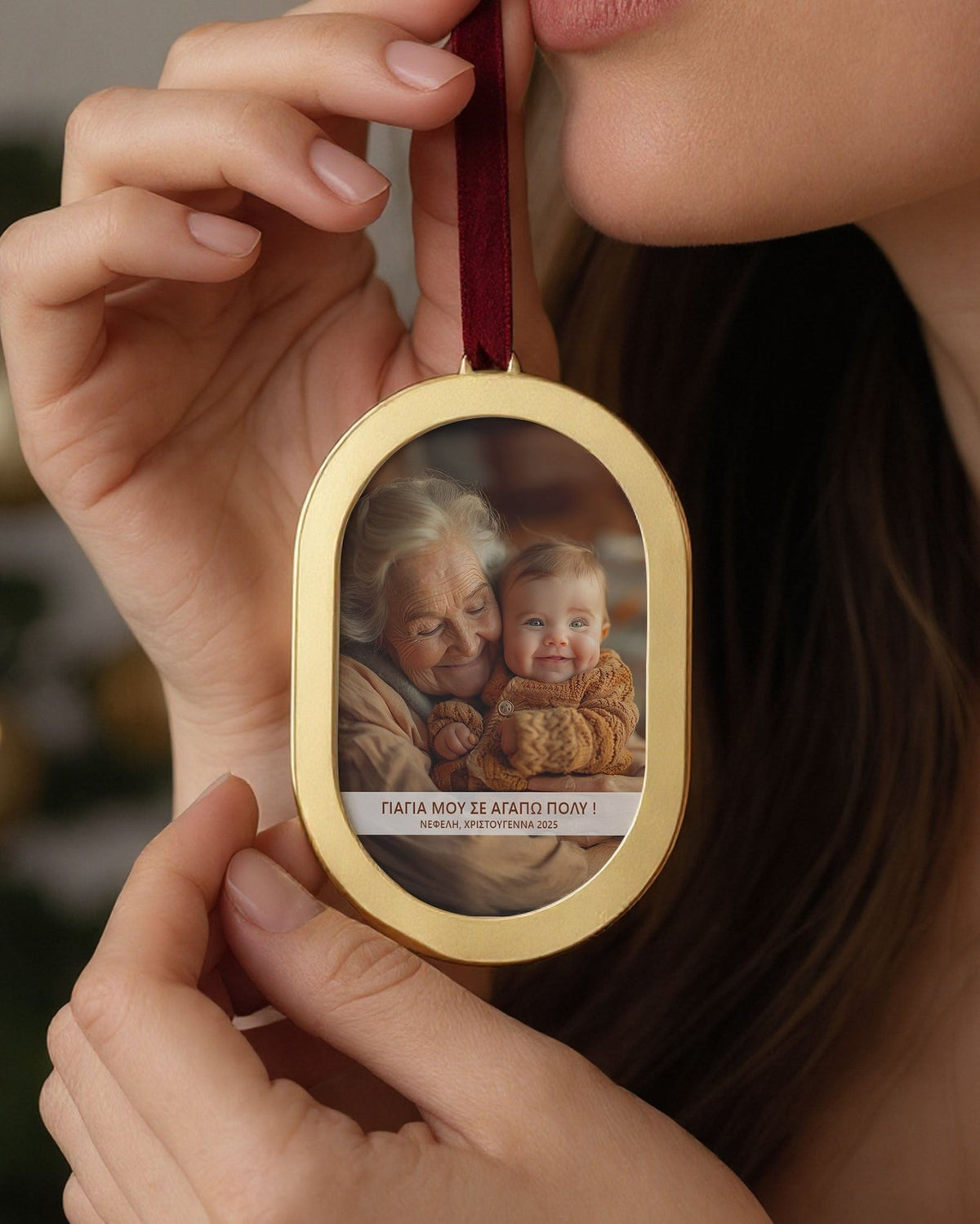 Grandma, I Love You - Gold Keepsake Ornament - GOTShirts