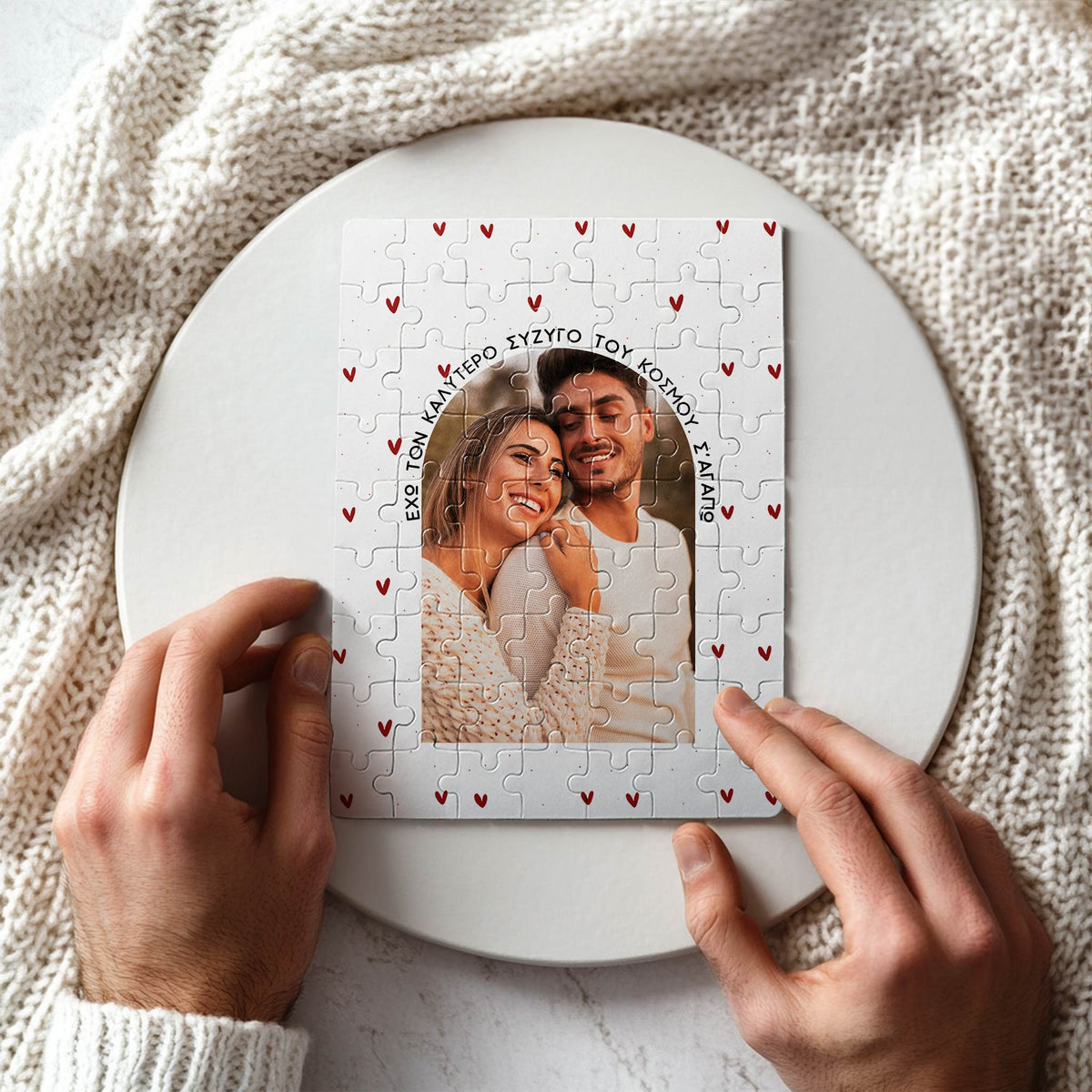 Hearts And Dots - Fridge Magnetic Rectangle Puzzle - GOTShirts