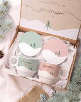 Green & Pink Places - Coffee Mug & Coaster Double Set - GOTShirts