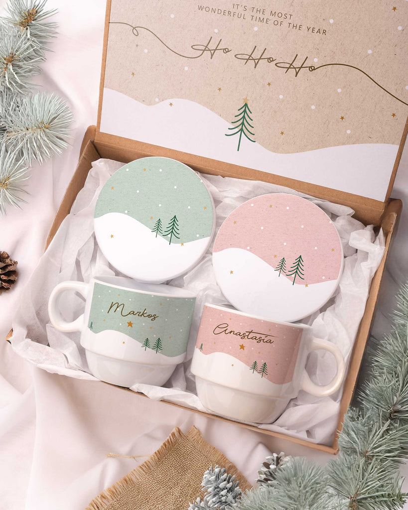 Green & Pink Places - Coffee Mug & Coaster Double Set - GOTShirts