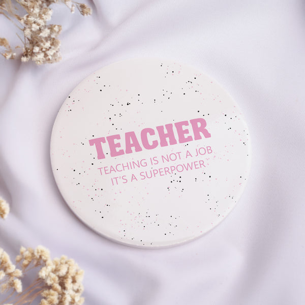 Teacher Superpower - Ceramic Mug 11oz & Coaster Gift Box - GOTShirts