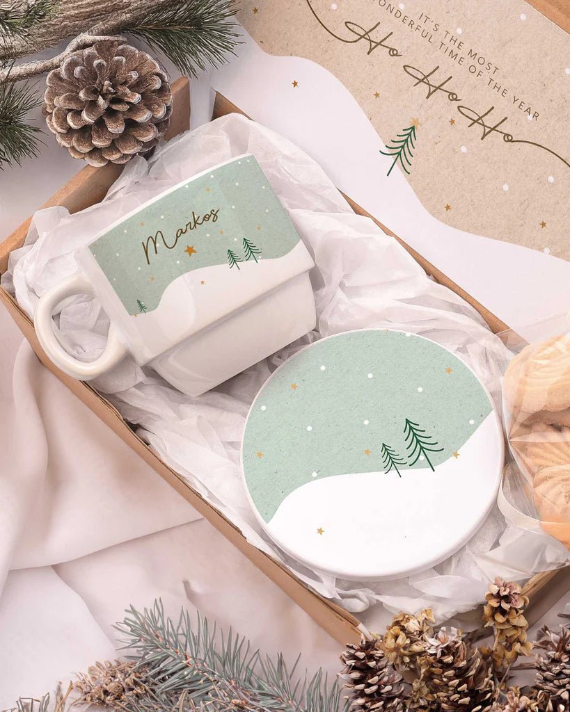 Green & Pink Places - Coffee Mug & Coaster Set - GOTShirts