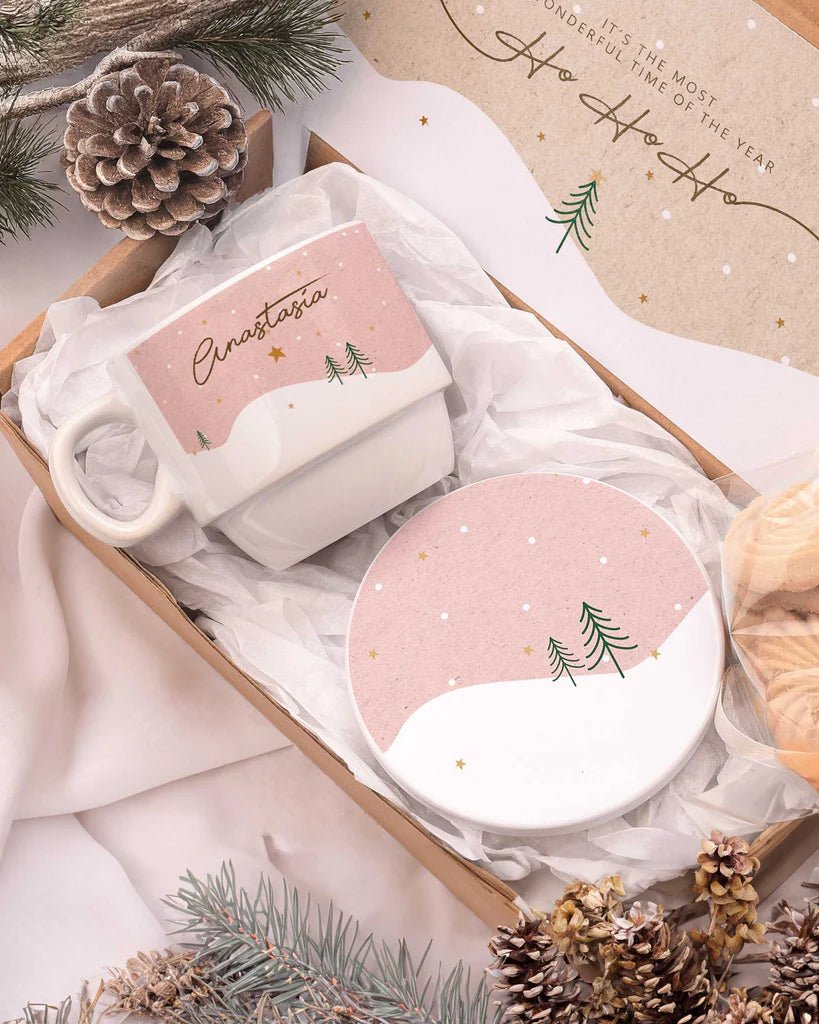 Green & Pink Places - Coffee Mug & Coaster Set - GOTShirts