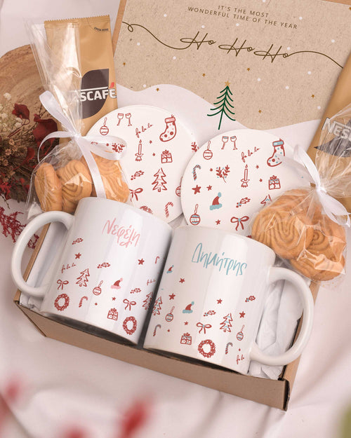 Red Pattern - Ceramic Mug 11oz & Coaster Gift Box - GOTShirts