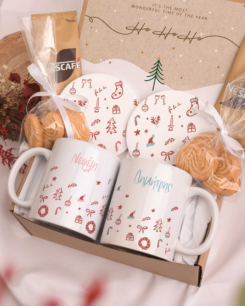 Red Pattern - Ceramic Mug 11oz & Coaster Gift Box - GOTShirts